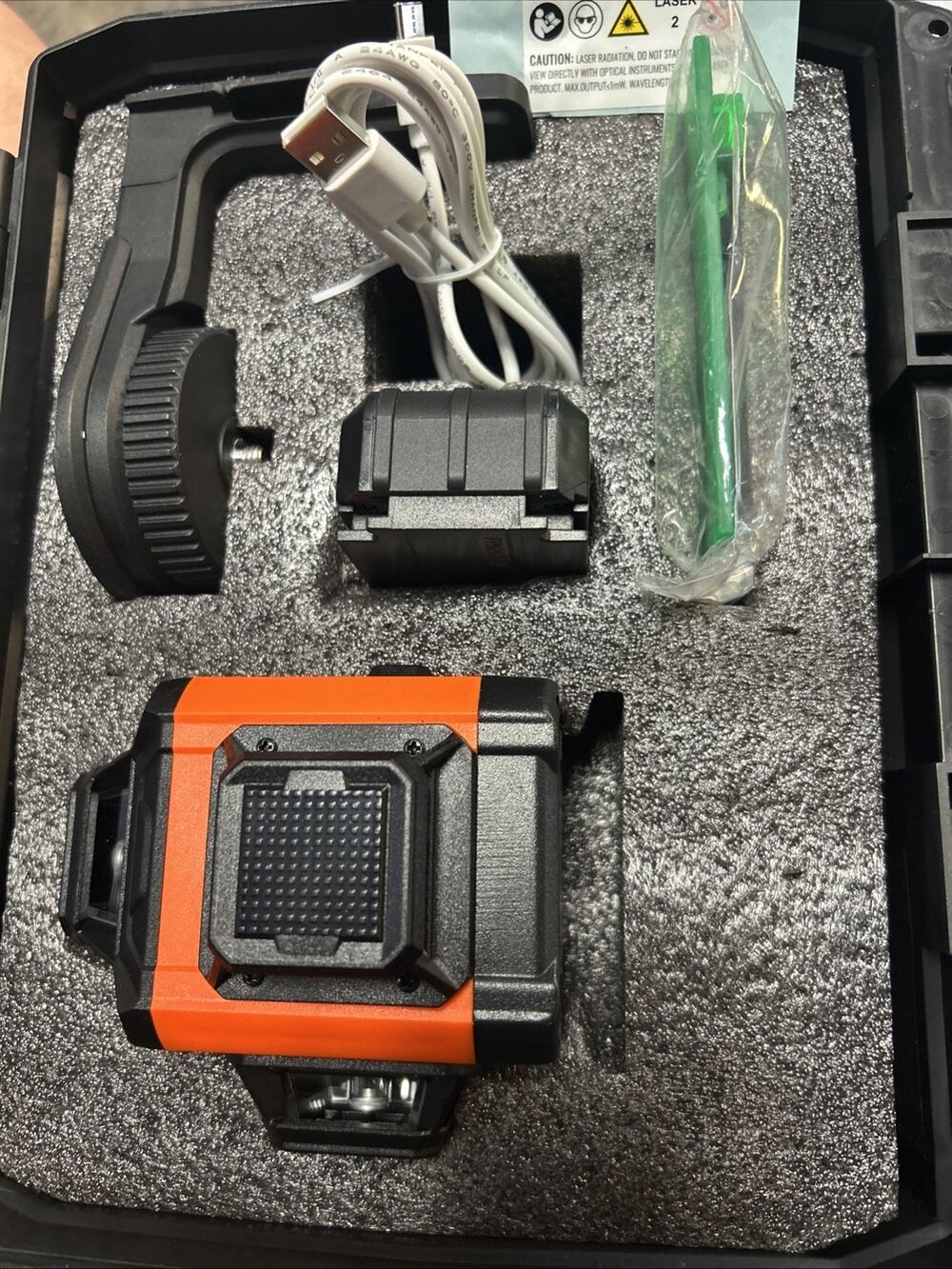 100ft Self Leveling Laser Level - Green 3 x 360° Cross Line Laser